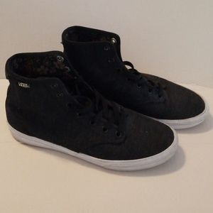 Vans black high top shoes